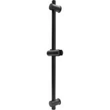 SENDERPICK Barra de ducha para duchas de mano, regulable en altura, soporte de cabezal de ducha de pared, acero inoxidable 66 cm para baño para un uste flexible (negro)