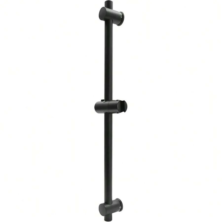 SENDERPICK Barra de ducha para duchas de mano, regulable en altura, soporte de cabezal de ducha de pared, acero inoxidable 66 cm para baño para un uste flexible (negro)