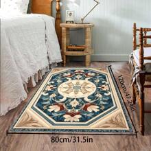 [Crystal Velvet 700g/㎡ Dotted Bottom 5mm Thickness] 1 Piece Bohemian Style Solid Color Carpet, Soft & Anti-Slip Washable Indoor & Outdoor Carpet For Living Room, Bedroom, Kitchen, Office, Home Decor Floral Entrance Rug, Large Size Minimalist Carpet