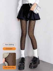 Women's Printed Graphic Tights - Plus Size Anti-Pilling No-Slip Slim-Fit Leggings For Daily Wear, Commuting, Home, Office & Layering 1 Pair - Multicolor - View 28