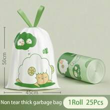 Bolsas de basura con cordón lindo, a prueba de rasgaduras, gruesas y extra gruesas para uso doméstico, sala de estar y cocina, bolsas de limpieza grandes