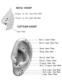 3 Layers Of Inlaid 5A-Grade Shiny Zirconia Three-Layer Silver Nose Ring, Made Of High-Quality Hypoallergenic 316L Surgical Stainless Steel, 1 Piece Suitable-Double Diaphragm Ring, Diaphragm Ring, Lip Ring, Diaphragm Nail Earrings - Diamond Three-layer Nose Ring - View 4