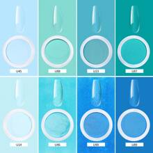 Coffret de poudre à ongles en acrylique : 8 couleurs, 10g chacune, poudre à ongles en acrylique bleue pour l'extension et la sculpture d'ongles en acrylique, convient pour les femmes pour les designs d'ongles à la maison et au salon
