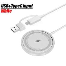 Fast Magnetic Wireless Charger Pad PD USB Wireless Charging Station Phone Earphone Chargers Compatible With Iphone 16 15 14 13 12 Pro Max