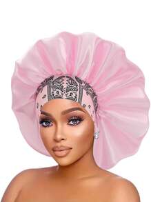 1PC Satin Bonnet Hair Bonnet For Sleeping - Paisley-a - View 13