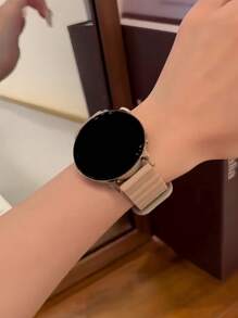 18mm 20mm 22mm Silicone Magnetic Strap Compatible With Samsung Galaxy Watch 3/4/5/6, GT4/3, Garmin, Amazfit