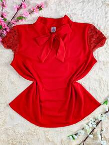 Women Tops - 紅色 - 查看 1