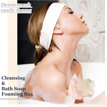 1/5 件装肥皂袋、香皂袋、剑麻肥皂袋网眼用于去角质、沐浴、擦洗