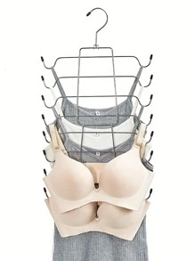 1 pieza Percha plegable multiusos de 4/8 niveles para ropa interior - Organizador de almacenamiento de camisetas que ahorra espacio, puede almacenar ropa, corbatas, etc. para el sistema de almacenamiento de ropa de invitados del spa, sistema de almacenamiento del spa, tienda de salón de belleza.
