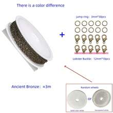 10ft (3m) Metal Chain Roll In Gold, Silver & Rose Gold Colors, With Pliers, Jump Rings & Lobster Clasps, For DIY Jewelry Making Of Necklaces, Bracelets, Anklets & Waist Chains, Available In 9 Colors (Slight Color Variations) - Multicolor - View 12