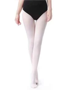 1 Pair Plain Color Tights, Yoga Dance Sports Socks - Multicolor - View 24