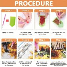 [Bộ đồ thủ công thư giãn vải canvas tròn] 1 bộ tranh kim cương 5D DIY, chủ đề cú cảnh quan bằng acrylic khoan đầy đủ, vải canvas tròn thích hợp cho trang trí tường phòng ngủ, hành lang, phòng học, phòng tắm, hoạt động thủ công thư giãn, quà tặng lý tưởng - Không khung - Nhiều màu - Xem 7