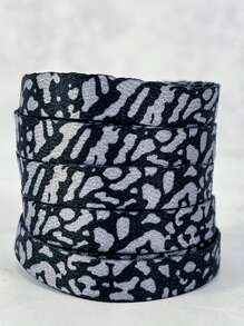 男女通用时尚鞋带适合滑板鞋、运动鞋、运动鞋、豹纹设计 - 彩色 - 查看 8