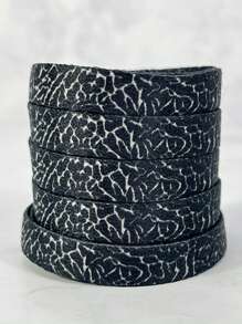 男女通用时尚鞋带适合滑板鞋、运动鞋、运动鞋、豹纹设计 - 彩色 - 查看 31