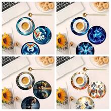 4 đồ trang trí bằng gỗ sơn hình động vật đáng yêu thích hợp cho gia đình, nhà bếp, bàn làm việc văn phòng, phụ kiện bàn làm việc cho người lớn - Nhiều màu - Xem 11