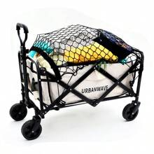 1 件重型可折叠实用货车网，后备箱货物网，弹性汽车尼龙网收纳袋，适用于海滩、花园、旅行、露营 - 黑色 - 查看 5