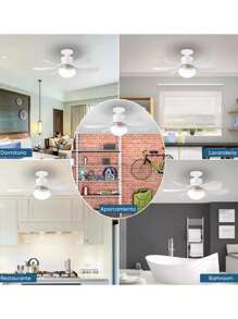 Ventilador De Techo Con Luz Led + Mando A Distancia 42 Cm - Tipo de Enchufe A USA (110-127V) - Ver 5