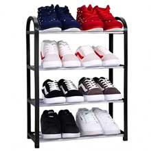 Shoe Rack Multipurpose Shoe Shelf Organizer - Black - View 2