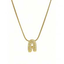 26pcs Stainless Steel English Alphabet Pendant Necklace, Fashion Accessory