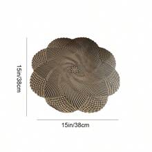 1 pièce/4 pièces/6 pièces Sets de table décoratifs à pétales rotatifs, imperméables, résistants à la chaleur, antidérapants, sets de table en PVC pour la salle à manger, les fêtes, les mariages, la décoration des vacances