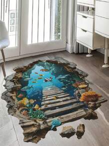 2 pegatinas de pared de tortugas marinas con mundo submarino, para sala de estar, pasillo y dormitorio. Papel tapiz de PVC autoadhesivo extraíble, ideal para cumpleaños, graduación, decoración del hogar, baño, dormitorio, sala de estar, casa, decoración del hogar, papel tapiz personalizado. - Multicolor - Ver 2