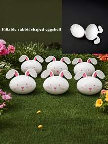 5pcs Rabbit Shaped Decorative Easter Eggs, Suitable For Easter Egg Hunting And Party Decor, Versatile Holiday Decoration - Multicolor - View 7