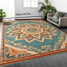 Crystal Velvet 700g/Sqm Dotted Bottom 5mm Thick Area Rug, Bohemian Style Solid Color Carpet, Soft Anti-Slip Washable Rug, Suitable For Indoor & Outdoor, Living Room, Bedroom, Kitchen, Office, Home Decor Back To School
