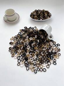 400pcs Women's Small Hair Tie Set, With A Variety Of Colors, Sweet And Cute, High Elasticity, Tied In Ponytails And Braids, Suitable For Daily Casual Use, And A Gift For Girlfriends