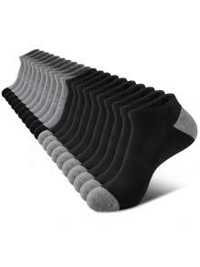 10 Pairs Breathable Shock-Absorbing Ankle Socks, Low Cut Sports Socks For Outdoor Activities, Hiking, Running
