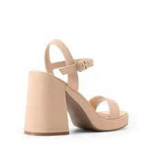 Women Chunky Heel Platform Sandals Open Toe Fashionable Ankle Strap Buckle Decor Heeled Sandals For Halloween Party Evening Prom Wedding - 裸色 - 查看 6