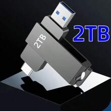 2TB Portable External Hard Drive 2TB USB 3.0 Flash Drive Disk With USB 3.0 And Type-C High Speed Dual Interface, Solid State Pen Drive, 2TB USB 3.0 Pen Drive, Memory Stick Storage Device, U Disk, For Laptop, Desktop Computer