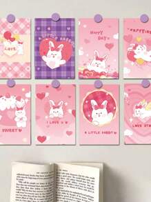 10pcs Easter Bunny Postcards Greeting Cards - Multicolor - View 6