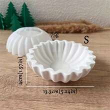 Molde de silicone em formato de flor grande/médio, molde de silicone para vaso de flores ondulado para decoração de casa, molde para tigela de armazenamento