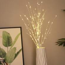 1 White Birch Branch Lamp, Tree Shaped Decorative Lamp, Fairy Lamp, Bright Willow Branch Home, Bedroom, Fireplace, Indoor And Outdoor Decoration