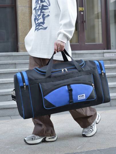 New Fashion Travel Bag, Versatile Stylish Niche Minimalistic Lightweight Large Capacity Sports Gym Yoga Tote Bag, Multi-Pocket Shoulder Handbag, Waterproof Wear-Resistant Commute Luggage Bag Bag For School School Accessories School Stuff