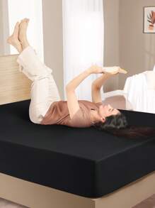 Utopia Bedding 1 Pc Fitted Sheet [EXPRESS DELIVERY] – 35 Cm Deep Pocket Soft Microfiber Bottom Sheet For Mattress Protection – Fade Resistant, Shrink Proof, Wrinkle-Free Finish, Machine Washable, Easy-Care Bedding For Bedroom & Guest Room Decor - Black - View 5