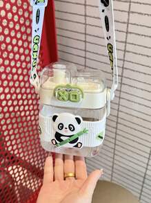 Kids 2-In-1 Water Bottle & Cup Set With Straw, Cute Portable Plastic Water Bottle For Students, Summer 2025 New Arrival