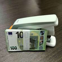 30*15mm Replika Mini 100 Euro Nominał Papieru Prop, 110*61,5mm 100 Euro Nominał Papier Prop może być używany do Origami Świątecznego, Papier Prop Atmosfera Imprezy, Fałszywe Banknoty