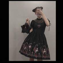 1pc Sweet & Fresh Lolita Style Slip Dress, Suitable For Everyday Wear - Multicolor - View 1