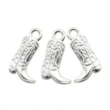 20pcs Multicolor Retro Zinc Alloy DIY Accessories, Western Cowboy Theme Charms (Hat, Boots, Horse) For Jewelry Making - A3-072-bright Silver - View 29