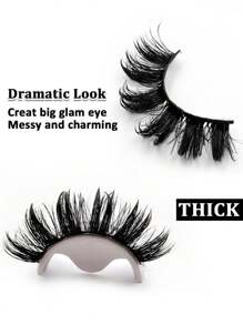 Sibeuna 7 Pairs Moisturizing Effect False Eyelashes, Thick & Long, Dramatic Lashes, Cartoon Faux Mink Eyelashes, Full Strip Lashes, Makeup Essential - Bulu Mata Manga Runcing - View 3