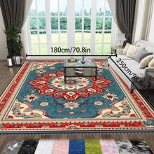 [Crystal Velvet 700g/㎡ Dotted Bottom 5mm Thick] 1 Pc Bohemian Style Area Rug, Solid Color Carpet, Soft Non-Slip Washable Rug For Indoor Outdoor Living Room Bedroom Kitchen Office Home Decor Corridor Runner Back To School