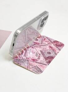 Handyhülle mit Dollarmotiv in Pink, 1 Stück, kompatibel mit Apple 11/12/13/14/15/16 Pro Max, Galaxy A05/A15/A25/A35/A53/A54/A55/S23/S24 Ultra