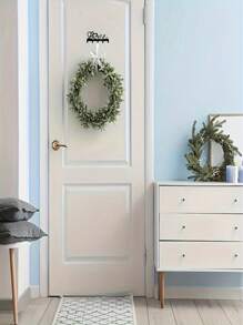Chic Black Metal "Love" Shaped Key Holder, Wall-Mounted, Rustproof & Waterproof Iron Key Rack With Decorative Hooks, Powder Coated Finish, No Assembly Required, Space-Saving Key Organizer For Home Decor