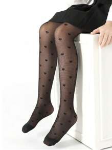 Women/Kids' 3D Heart & Floral Print Leggings/Knee High Socks - Multicolor - View 38