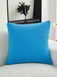 1pc Jacquard Pillowcase Sofa Cushion Cover Home Decor Protective Cover - Blue - View 4