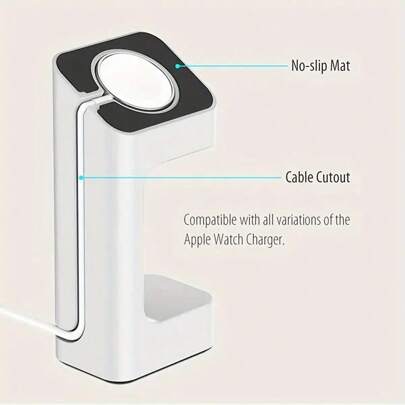1pc ABS Apple Watch Charging Dock - Water-Resistant Non-Slip Stand Holder, Compatible With All Apple Watch Models