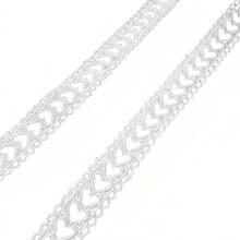 5/10 码心形缎带，1.8 厘米宽，双波浪心形图案，适用于手工艺品、刺绣、缝纫和肩带 - 米色 - 查看 8