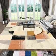 [Plush Velvet 700g/㎡ Latex Backing 5mm Thick] 1pc Bohemian Style Area Rug, Solid Color Carpet, Soft Non-Slip Washable For Living Room Bedroom Kitchen Office, Indoor Outdoor Home Decor Farmhouse Rug, Play Mat Back To School
