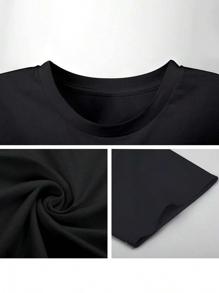 綿100% フリーレンの複製体 Tシャツ [葬送のフリーレン Tシャツ夏服 綿 スポーツ トップス プリント 半袖 丸首 無地 ゆったり ファッション 男女兼用 大きいサイズsizeL - ブラック - 見る 4